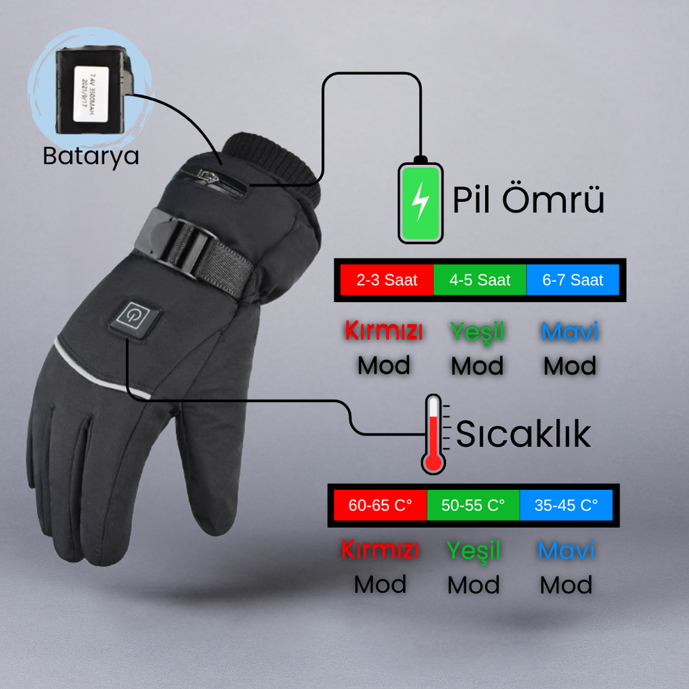 Thermix™ Isıtmalı Kış Eldiveni